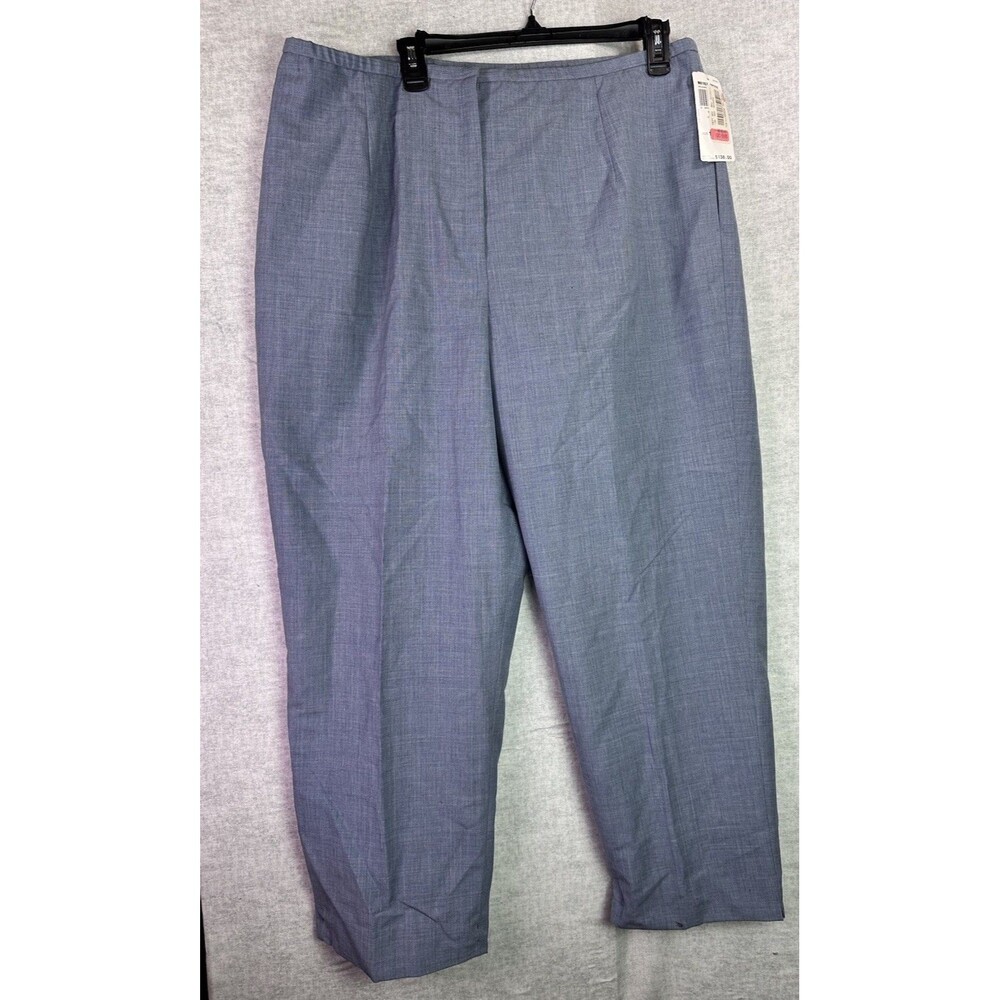 NWT Pendleton Womens 100% Virgin Wool High Rise Trousers Plus Size 18 W Flaw